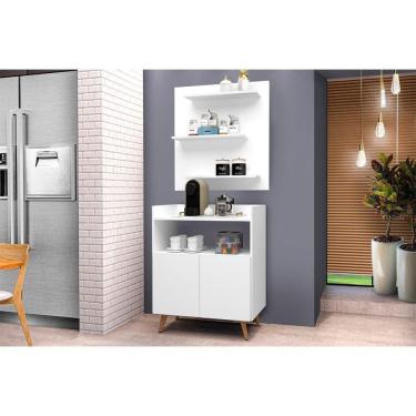 Imagem de Conjunto Painel E Aparador Cantinho Do Café Suiça Branco