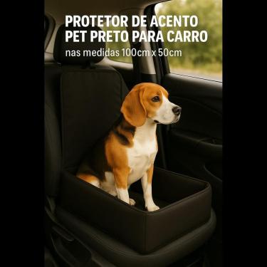 Imagem de Capa | Assento Pet Preto 100x50 | Carro | Protetor
