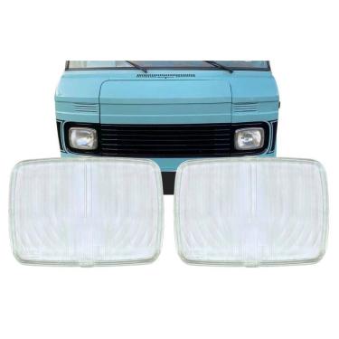 Imagem de Par Lente Vidro Farol Principal Compatível Mb 608 Ld/Le