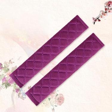 Imagem de Capa de cinto de segurança macia almofada de ombro almofada de ombro alça de cinto de segurança de carro para uma condução mais confortável, ajuste universal para todos os carros, mochilas, sedans