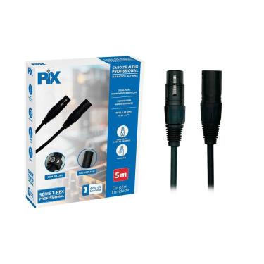 Imagem de Cabo Canon Xlr Macho Canon Xlr Femea Blindado 5 Metros