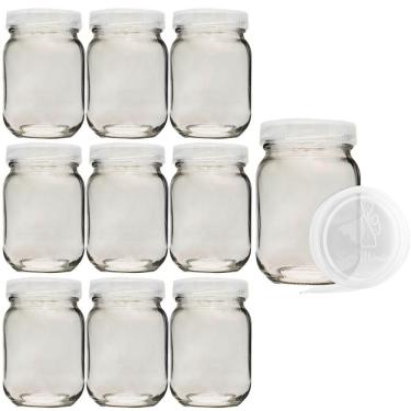 Imagem de Potes Vidro para Armazenar Leite Materno Vidro Liso 200ml 10UND