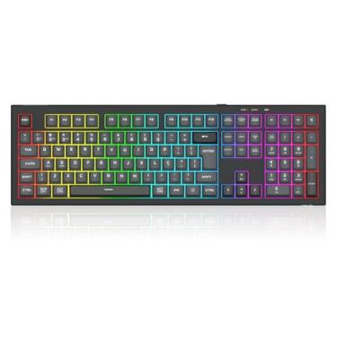 Imagem de Teclado Gamer Membrana Redragon Crux Pro RGB Preto e Cinza Full Size K518RGB-PRO-GB