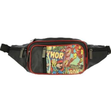 Imagem de Pochete de super-herói Mar-vl Comcs | Bolsa unissex para cintura e peito com alça ajustável, grande espaço|vários compartimentos para homens e mulheres | Bolsa transversal para cinto de ombro | para
