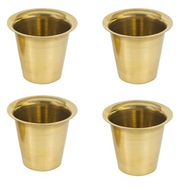 Imagem de Spillbox Xícara/copo de café de latão do sul da Índia, copo de café com filtro Madrasi, copo de café Kumbakonam- (4)