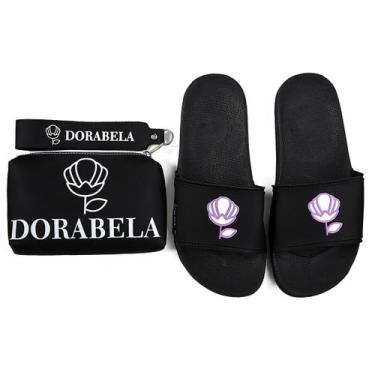 Imagem de Chinelo Feminino Slide  Bolsa Necessaire Bag Dorabela, Lilás, 34/35