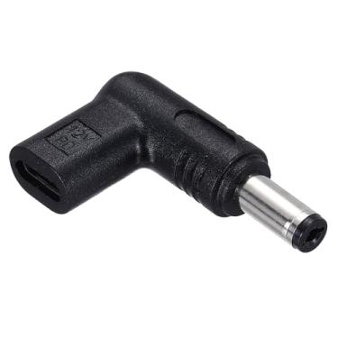 Imagem de Adaptador USB 3.1 tipo C fêmea para DC macho, 12 V tipo C para DC5521 5,5 x 2,1 mm adaptador de cotovelo para PD Power Bank PD Source Notebook Laptop Tablet