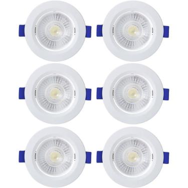 Imagem de Kit 6 Spot De Led Embutir Slim Par20 Redondo 8W Bivolt 4000K