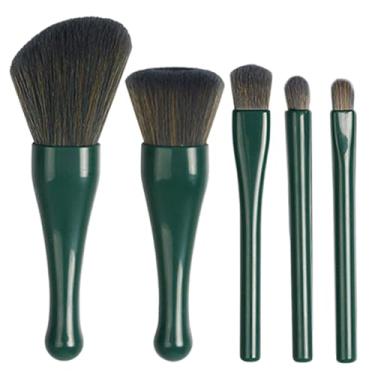 Imagem de Conjuntos de pincéis de maquiagem para mulheres – Pincel de maquiagem com estojo espelhado – Aplicador retrátil profissional, ferramenta cosmética portátil para sombras, corretivos de base, pó solto