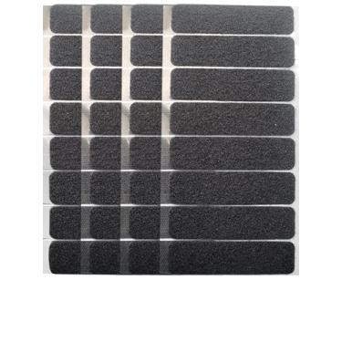 Imagem de 16 pares de fita de , tiras adesivas resistentes de 2,5 x 10,2 cm, gancho de nylon forte dupla face, vários usos para casa, escritório, ao ar livre, preto