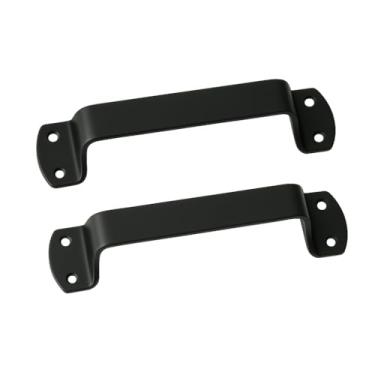 Imagem de Kit 2 Puxador de Porta Tipo “U” - Alto Brilho - Design Clássico e Elegante - Ideal para Portas de Correr, Portões de Alumínio, Madeira e Esquadrias Metálicas (Preto)