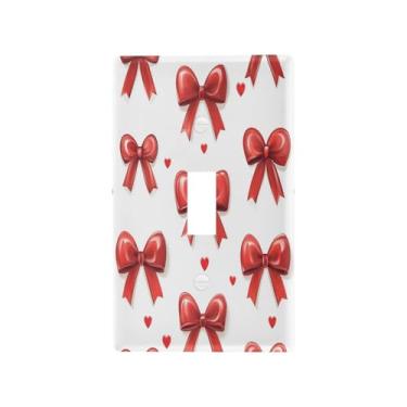 Imagem de Blueangle Capa de placa de parede para interruptor de luz - Capa decorativa para interruptor de luz com laços de fita, placa de parede, tamanho 1 - gangue 12 x 7 cm