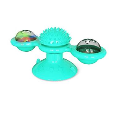 Imagem de Brinquedos de Gato Moinho Interativo com Catnip para Gatos Interior Divertidos Filhotes Luz LED Brinquedo Copa Sucção Mastigação e Exercício
