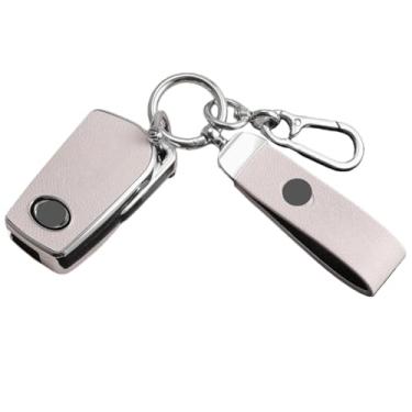 Imagem de Capa para chave flip de carro em TPU compatível com Toyota Auris/Corolla/Avensis/Verso/Yaris/Aygo/Scion TC/IM /Camry/RAV4/Forturner/Hilux Acessórios(D-white ring)