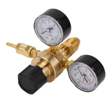 Imagem de Fafeicy Regulador de Gás Argônio CO2, Material de Latão Com Mangueira de 6,6 Pés e Medidor de Pressão Entrada CGA580 5 8 Saída 18unf 0 Entrada 315BAR 0 Saída 10BAR, para Soldagem MIG e