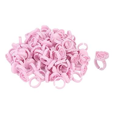 Imagem de Generic Os Copos Descartáveis ​​do Suporte Cola do Chicote Removem Eficientemente o Excesso de Cola para Extensões Dos Cílios para Artistas 100 Pces Rosa Pp 0.67in X 0.55in para Artistas Chicote
