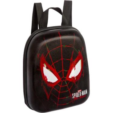Imagem de Mochila Infantil Homem Aranha Tamanho P - Preta - MAX TOY
