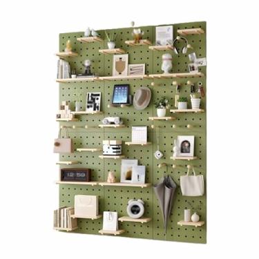 Imagem de Kit organizador de quadro de madeira - Armazenamento de parede de 12 mm de espessura para casa, escritório, garagem e configuração de jogos - Combinação versátil para organização eficiente