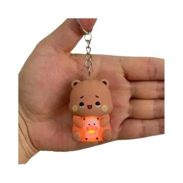 Imagem de Chaveiros De Urso Panda Com Voz, Brinquedo Luminoso, Figuras De Anime,