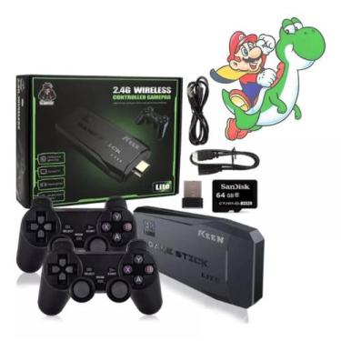 Imagem de Gamer Stick 4K De Videogame Para Televisão Com 02 Controles Lite