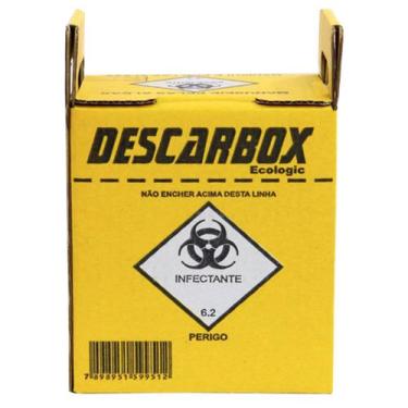 Imagem de Caixa Coletora Perfurocortante Amarela 20 Litros (DESCARBOX) - 10 Unid
