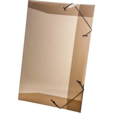 Imagem de Pasta Aba Elástica Plástica Oficio Fumê Delloline 10unid - Dello