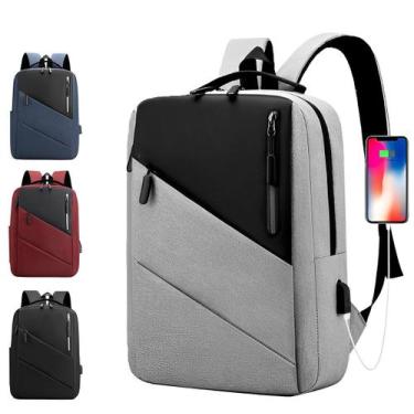Imagem de Mochila Executiva Universitária Impermeável Notebook 15" Moderna Com E