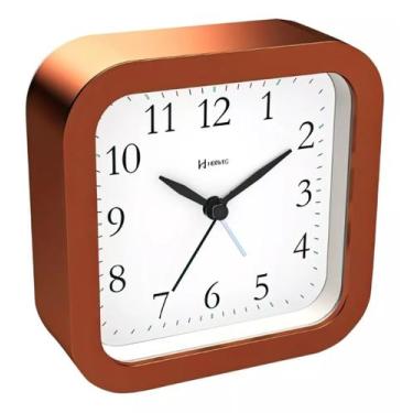 Imagem de Relógio Despertador Quartz Herweg 2645, Silencioso, Rosé Gold Fosco