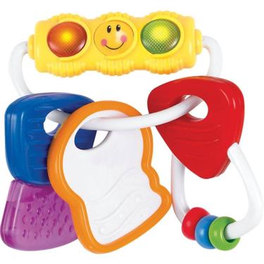 Imagem de Brinquedo de Atividades Buba Chaveiro Com Mordedor Colorido