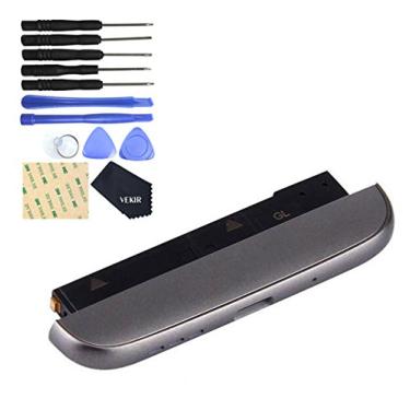 Imagem de Carregador USB preto com microfone com capa inferior + Módulo de reposição de campainha com alto-falante para LG G5 VS987 (Verizon)