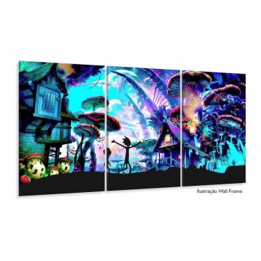 Imagem de Quadro Decorativo O Mundo De Rick E Morty Em Tecido 120x60