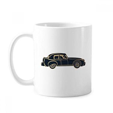 Imagem de Caneca de cerâmica preta clássica com contorno de carros em cerâmica xícara de porcelana de café