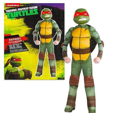 Imagem de Teenage Mutant Ninja Turtles Costumes for Boys - TMNT Halloween Costume for Kids with Muscle Bodysuit, Mask, Shell, More (Raphael, 8-10)