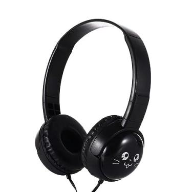 Imagem de Fone de ouvido para música,HUIOP Fones de ouvido supra-auriculares com fio de 3,5 mm fones de ouvido portáteis para música para crianças MP4 MP3 smartphones laptop