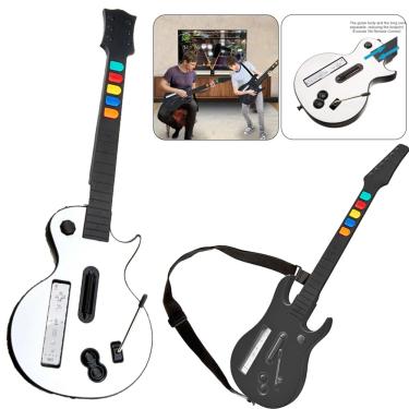 Imagem de Sem fio Guitar Hero Controller para Wii  Compatível com Clone  Rock Band Games  Joystick remoto