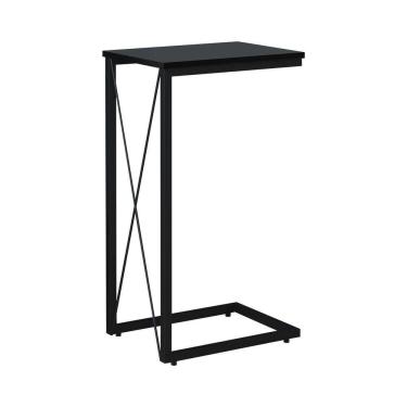 Imagem de Mesa Lateral Aço Carbono Base Preta X Preto