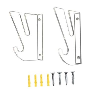 Imagem de harayaa Suporte de parede para skate, suporte de prancha de surf, fácil instalação, economia de espaço, gancho de snowboard para wakeboard home, transparente