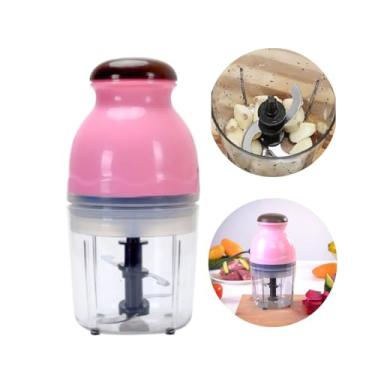Imagem de Mini Processador Triturador Elétrico Portatil De Alho Temperos Alimentos Legumes e Cebola 110V 600ml
