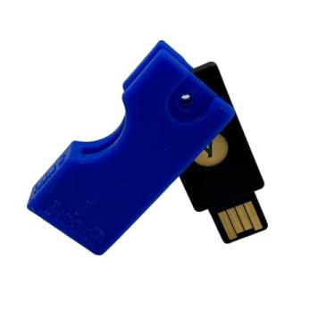 Imagem de Designz3D Yubikey Capa protetora flip porta-chaves (5 NFC/5C NFC) (azul, 5 NFC)