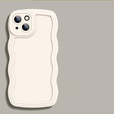 Imagem de Capa de telefone amortecedora ondulada encaracolada para Huawei Nova 9 10 SE Honor 8X 9X 10i 20 30i 50 60 70 80 Pro Capa de silicone proteção de lente, branca, para Honor 50