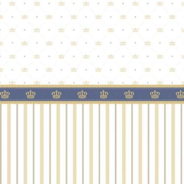 Imagem de Papel Parede Faixa ul E Listrado Dourado Adesivo Infantil - LRP