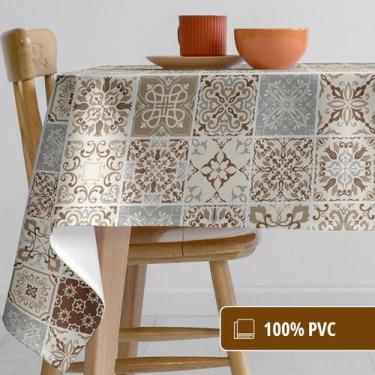 Imagem de Toalha Mesa Plástica Térmica Azulejo Mr 10 E 12 Lugares 3,00 - IDEALIZ