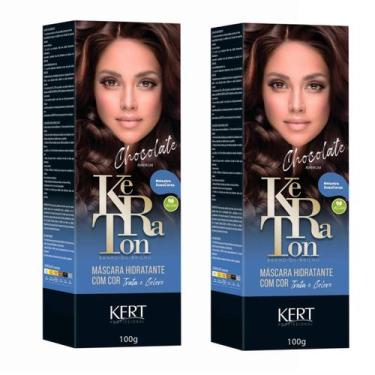 Imagem de Kit 2 Keraton Tonalizante Banho De Brilho Chocolate - Kert