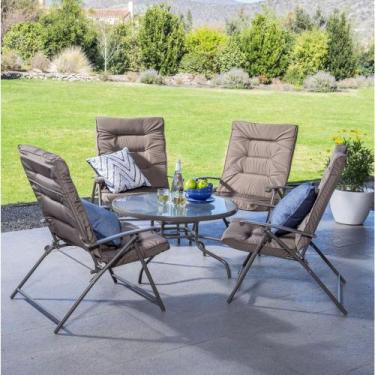 Imagem de Conjunto Dobrável São Paulo 5 Peças Taupe Just Home Collection