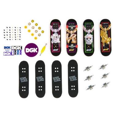 Imagem de Kit 4 Skates De Dedo Tech Deck Ultra Com Acessórios Para Montar Profis