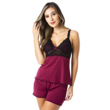 Imagem de Short Doll Amamentação De Renda Sem Bojo Pijama Feminino - Empório Lin