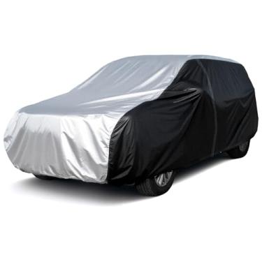 Imagem de Capa Hatchback, Fibra de Carbono Luxo Proteção para Todos os Climas Capas Hatchback para Automóveis, Cobertura Exterior Completo com Zíper, Cobertura Externa Sol UV Chuva Neve Proteção contra Vento