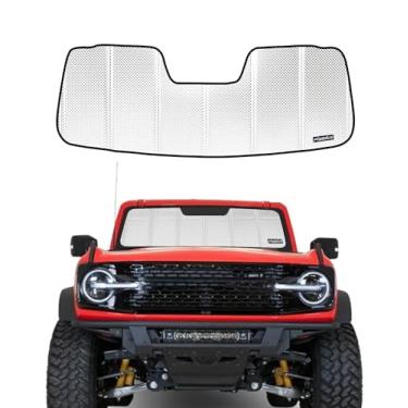 Imagem de Pigenius Para-brisa para Ford Bronco 2021-2024. Película de alumínio refletiva de atualização 2024 para proteção interna máxima