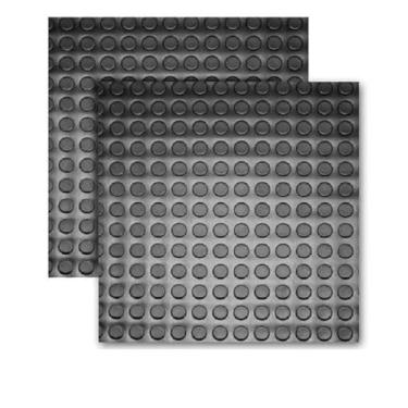 Imagem de Kit 4 Piso Moeda Borracha Academia Antiderrapante 50x50cm Emborrachado Bolha