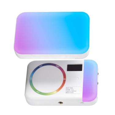 Imagem de Luz de Vídeo RGB, Luz de Câmera LED Portátil, Painel Regulável de 2500-9000K, 26 Modos de Cena, Iluminação DSLR Recarregável de 4000mAh, Ajuste Magnético para Telefone e Câmera